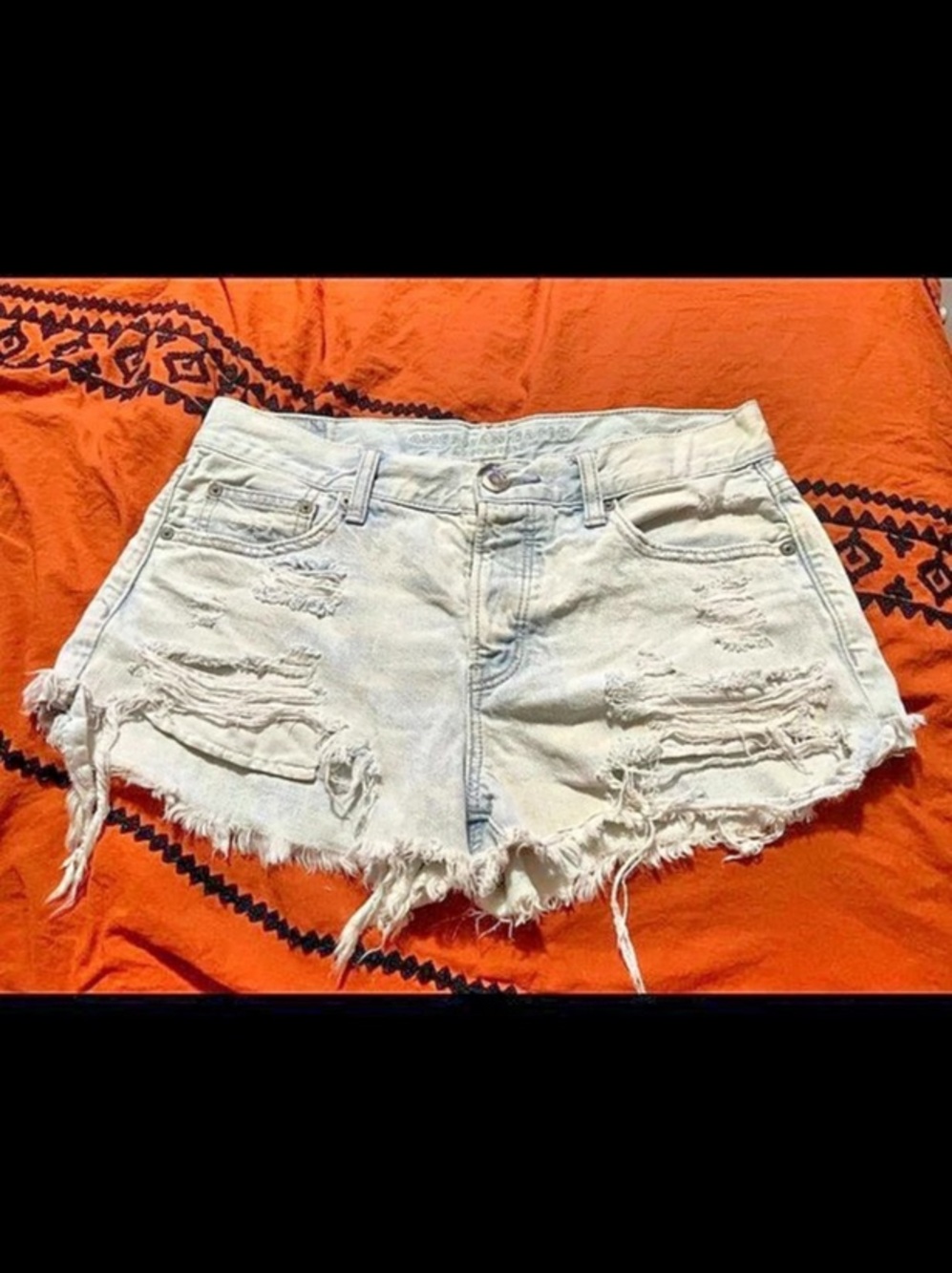 American Eagle Outfitters Ne(x)t Level High-Waisted Ripped Denim Short Ripped